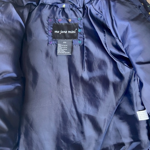 ME JANE rainbow heart puffer hooded jacket size 24M - Picture 8 of 16